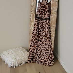 Cheetah print maxi dress